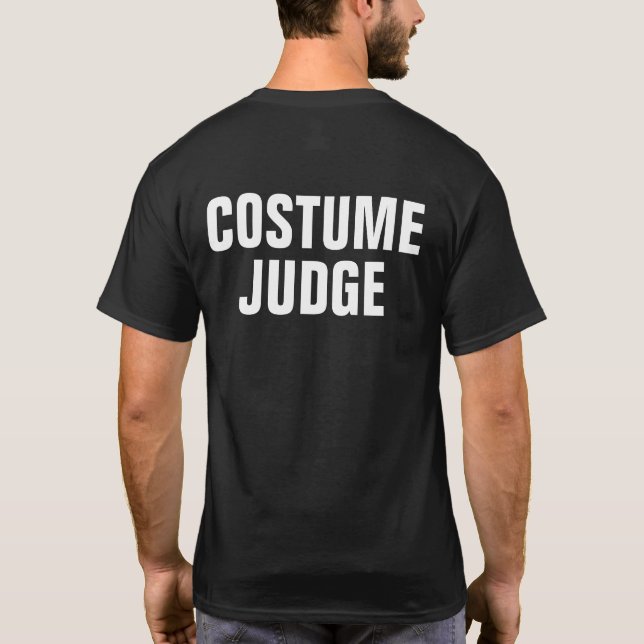 Mörk Costume domare Funny Halloween Party T Shirt (Baksida)