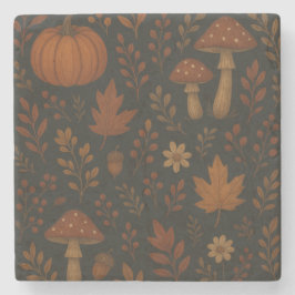 Mörk Cottagecore Rustic Farmhouse Botanical Stenunderlägg