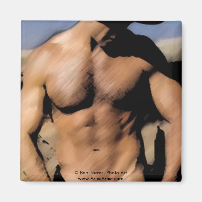 Mörk Cowboy Magnet (Framsidan)