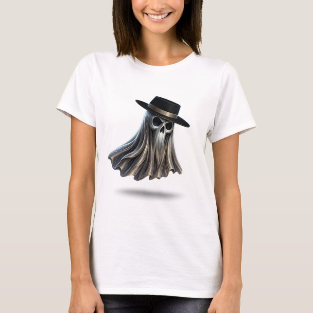 Mörk Cowboy Spöke T-Shirt  (Framsida)