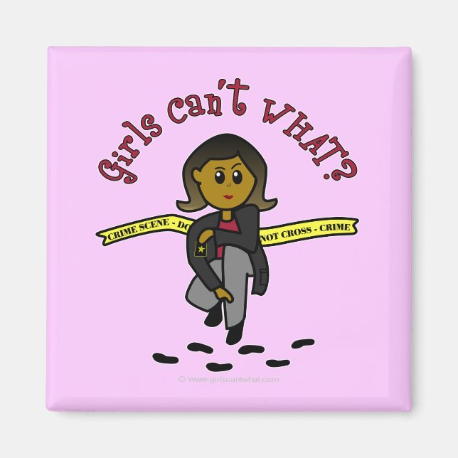 Mörk CSI Girl Magnet (Framsidan)