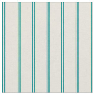 Mörk Cyan & Beige Stripe Mönster Tyg