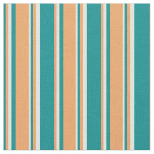 Mörk Cyan, Brown och Light Cyan Färgad Rand Tyg