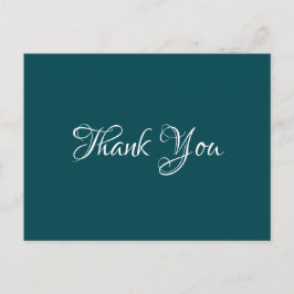 Mörk Cyan Chic Event Bröllop Gift Budget Tack Vykort