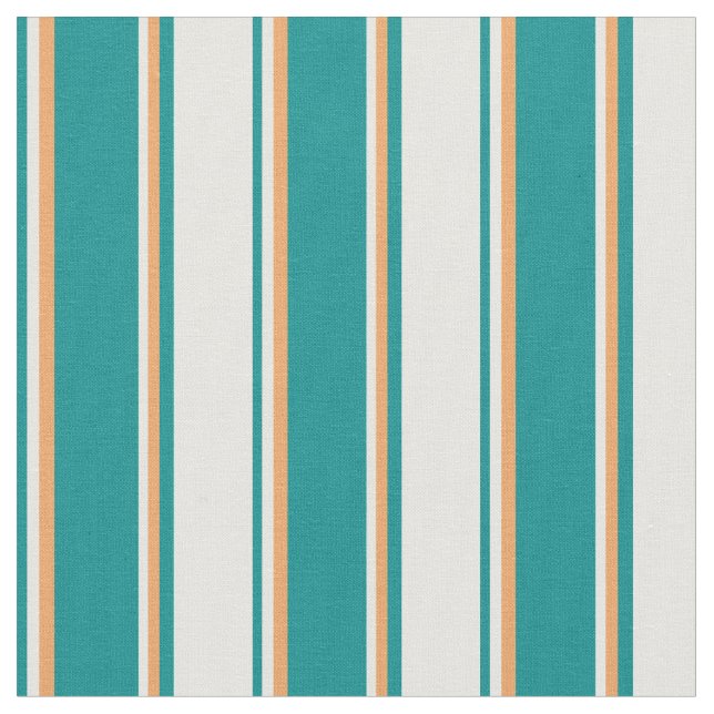 Mörk Cyan, Mint Cream och Brown Färgad Linjer Tyg (Närbild)