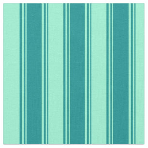 Mörk Cyan- och Aquamarine-linda/stripe-Mönster Tyg