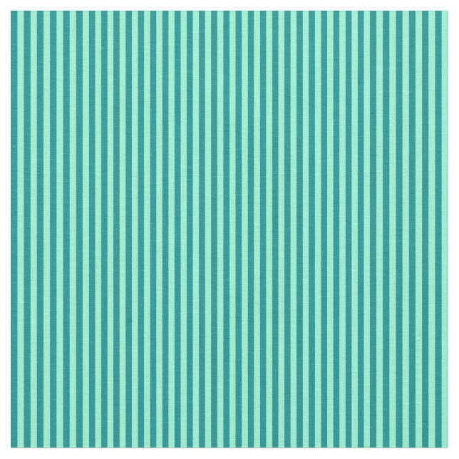 Mörk Cyan och Aquamarine Stripe/Linjeterad Mönster Tyg (Närbild)