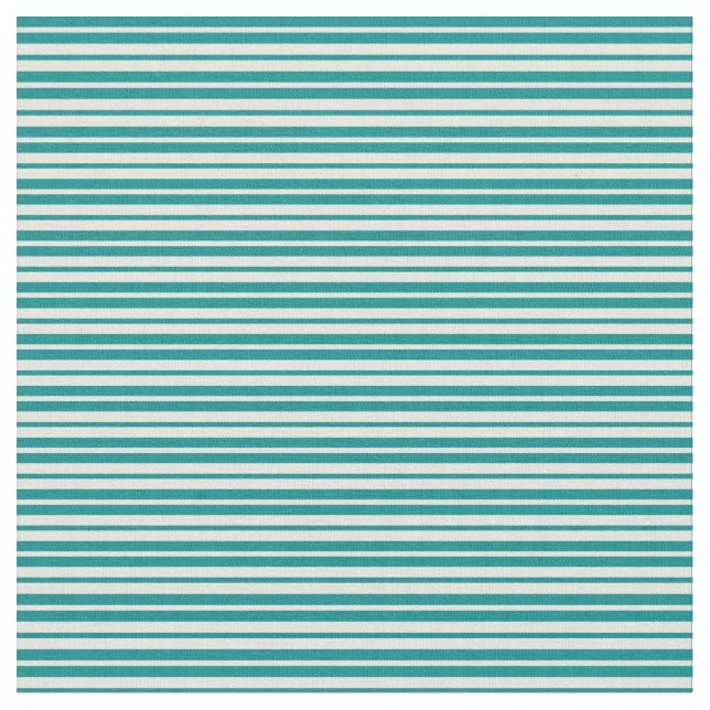 Mörk Cyan- och Beige-Färgaden Mönster i Rand Tyg (Närbild)