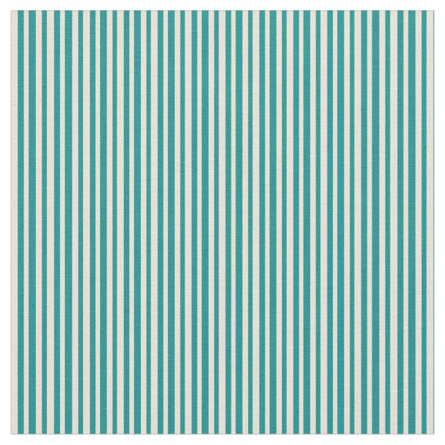 Mörk Cyan och Bisque Färgad Linjer Tyg (Närbild)