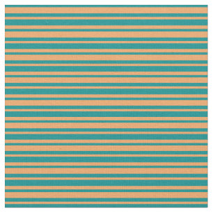 Mörk Cyan och Brunt Färgad Mönster stripe Tyg