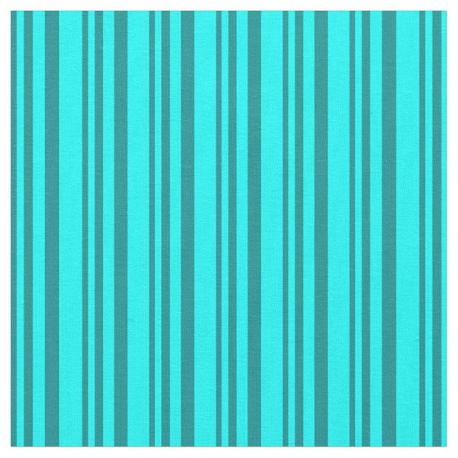 Mörk Cyan och cyan Färgad Rand/Linjer Mönster Tyg (Närbild)