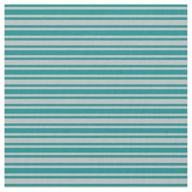Mörk Cyan och Grått Färgad Rand/Linjer Mönster Tyg (Närbild)