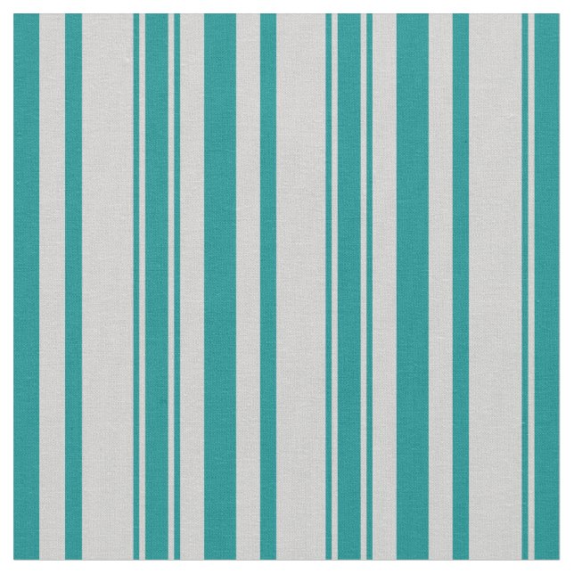 Mörk Cyan och Light Grått Linted/Stripe Mönster Tyg (Närbild)