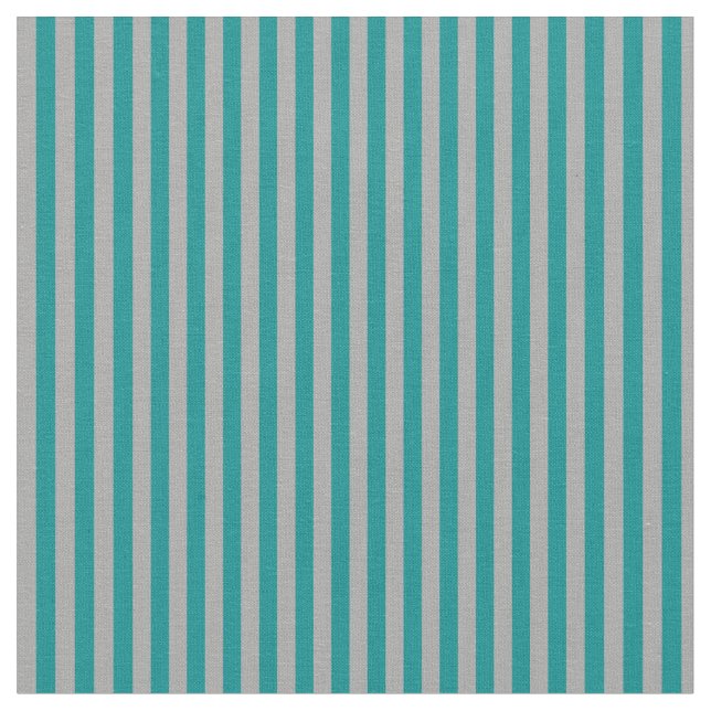 Mörk Cyan och Mörk Grått Färgad Rand Tyg (Närbild)