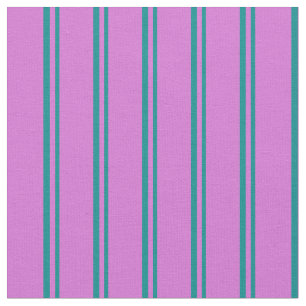 Mörk Cyan & Orchid Färgad Rand Mönster Tyg