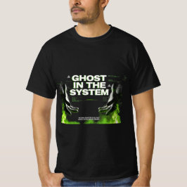 Mörk Cyberpunk Glitch Hacker Grafik T-Shirt