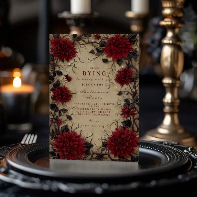 Mörk Dahlia Haunted Gathering Inbjudningar (Skapare uppladdad)