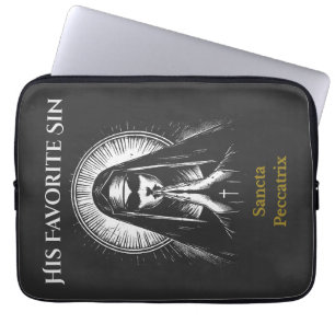 Mörk Demonisk Nunna Laptop Fodral