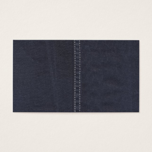Mörk Denim Seam Visitkort (Framsidan)