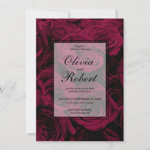 Mörk djupt röd magenta burgundy ro inbjudningar