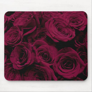 Mörk djupt röd magenta burgundy ro musmatta