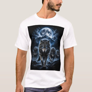 Mörk Dödgrimma Måne Fantasy T-Shirt