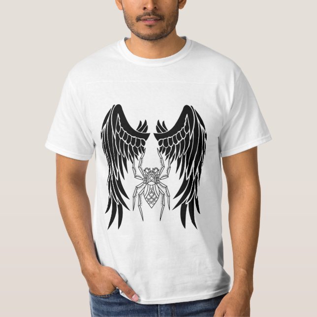 Mörk Dödskalle Moth – Gotisk Fantasy Varelse Konst T Shirt (Framsida)