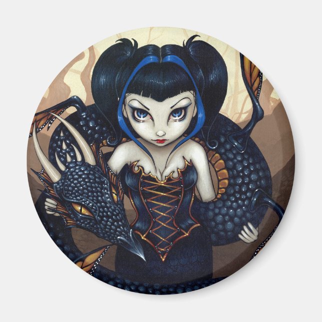 "Mörk Dragon" Magnet (Framsidan)