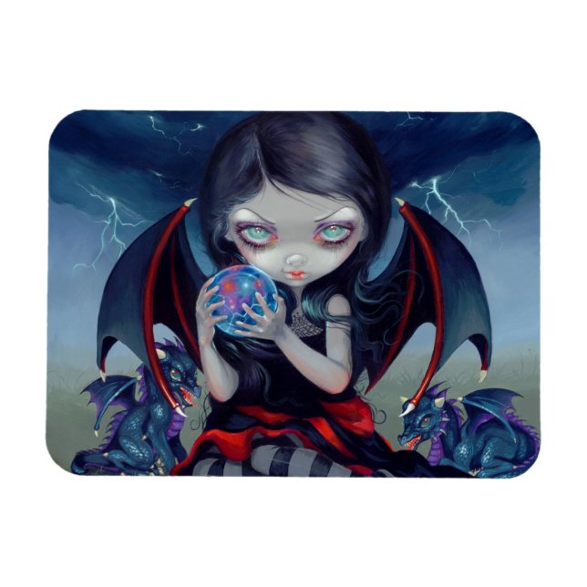 "Mörk Dragonling" Flex Magnet (Horisontell)