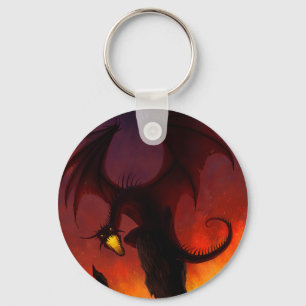 Mörk drake Keychain Nyckelring
