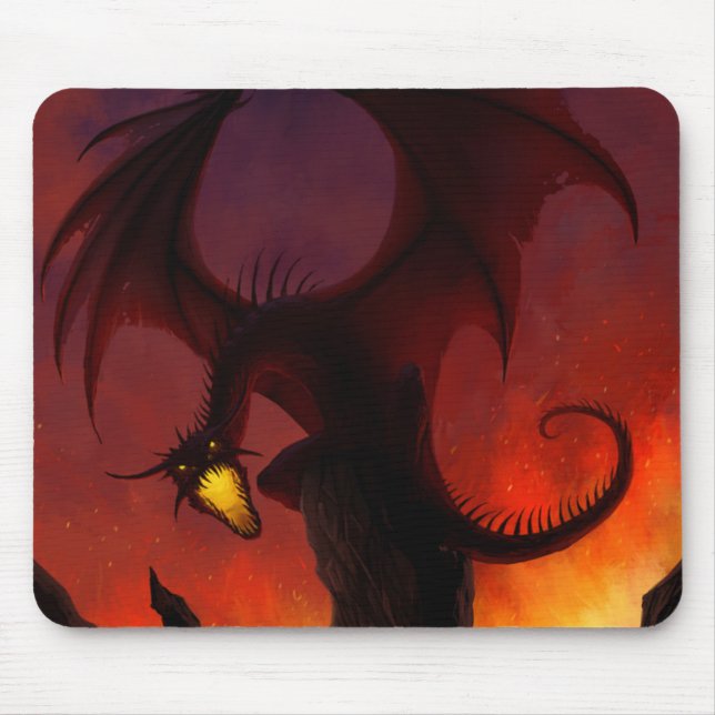 Mörk drake Mousepad Musmatta (Framsidan)