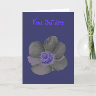 Mörk Dreams Anemone Anpassningsbar Greeting Card Kort