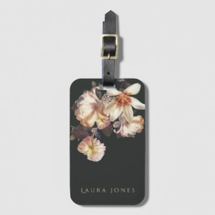 Mörk Elegance Blommigt Ipad cover Protection Bagagebricka