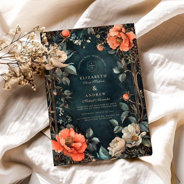 Mörk Elegance Bröllop Theme Inbjudningar (Skapare uppladdad)