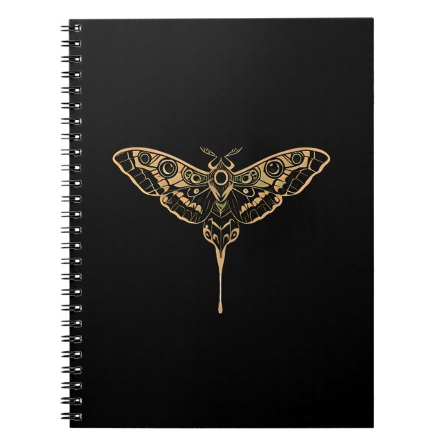 Mörk Elegans Noir & Guld Anteckningsbok (Framsidan)