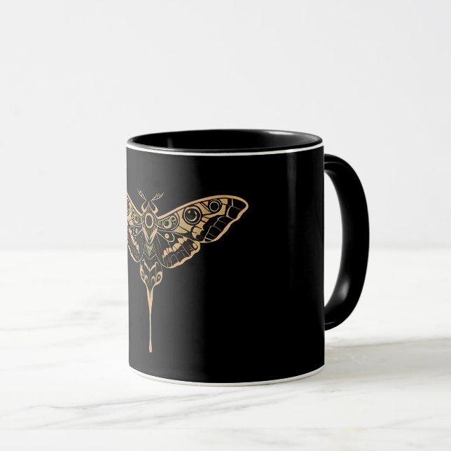 Mörk Elegans Noir & Guld Mugg (Framsida höger)
