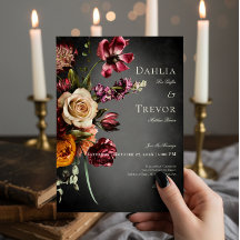 Mörk Elegant Oskärpa HöstBlommigten Bröllop