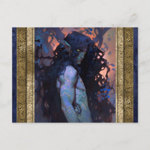 Mörk Elf Man Fantasy Art Vykort