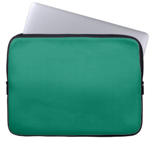 Mörk Emerald Grönt Blue Solid Färg Design Laptop Fodral