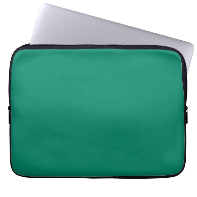 Mörk Emerald Grönt Blue Solid Färg Design Laptop Fodral (Framsidan)