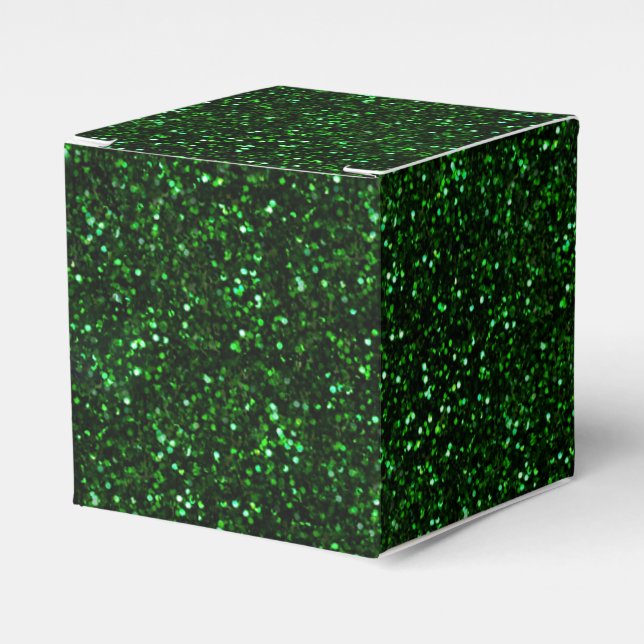 Mörk Emerald Grönt Glitter Presentaskar (Framsidan Sidan)