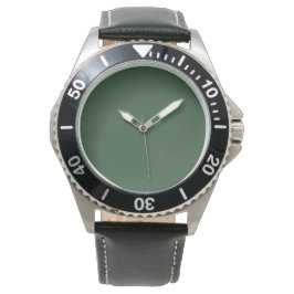 Mörk Emerald Grönt Solid Färg Armbandsur