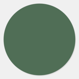 Mörk Emerald Grönt Solid Färg Runt Klistermärke