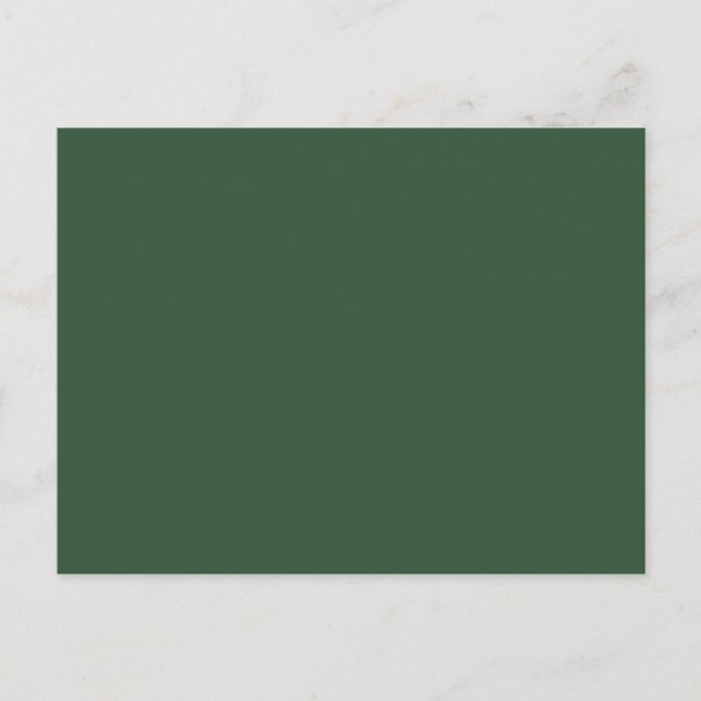 Mörk Emerald Grönt Solid Färg Vykort (Framsida)