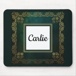 Mörk Emerald Grönt Vintage Mousepad Musmatta