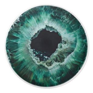 Mörk Emerald Natural Gem Mönster Knopp