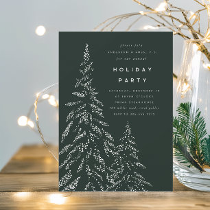 Mörk Evergreen Business eller Corporate Julfest Inbjudningar