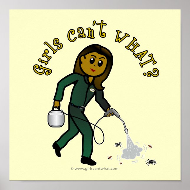 Mörk Exterminator Girl Poster (Framsidan)