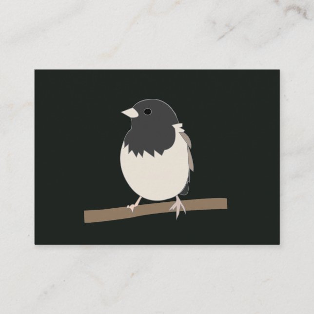 Mörk-Eyed Junco Bird Art Visitkort (Framsida)