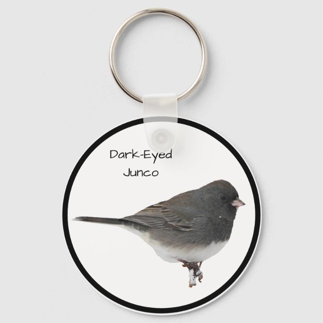 Mörk-Eyed Junco Nyckelring (Framsida)